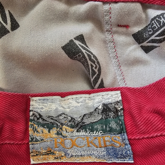 Rockies Authentic Jeanwear Vintage Bold Red Denim Womens Jeans - Picture 3 of 12